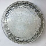 Coupe creuse cannelée en cristal soufflée bullée Daum Nancy France