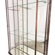 Large Antique Museum Display Cabinet with Curved Glass