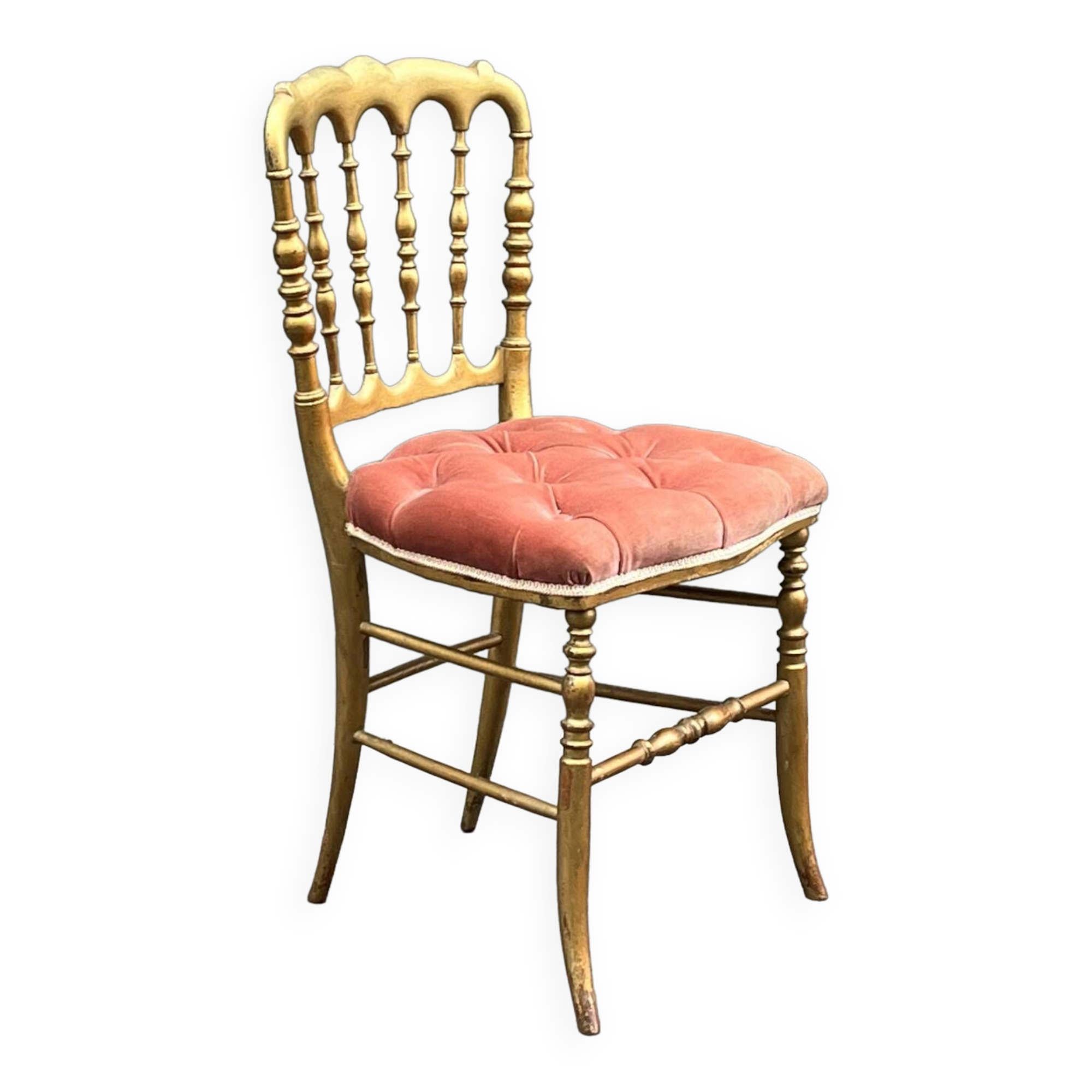 Chaise en bois doré de style Napoléon III