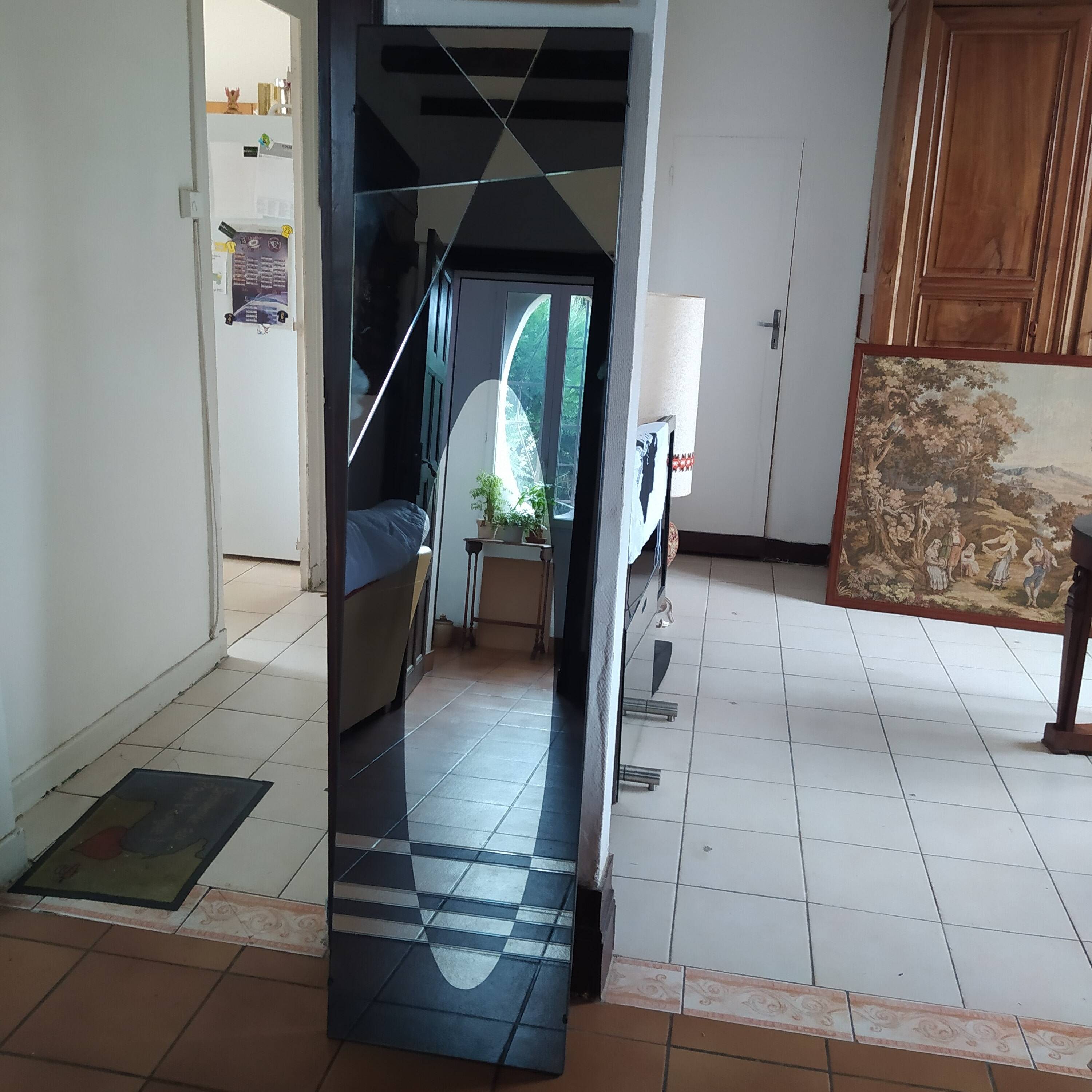 miroir XXL vintage 1960 designer Jacques Hitier pour Marly Frères