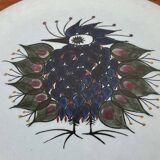 Mid-Century Modern Danish design plate Crazy Bird by Beth Breyen for Royal Copenhagen