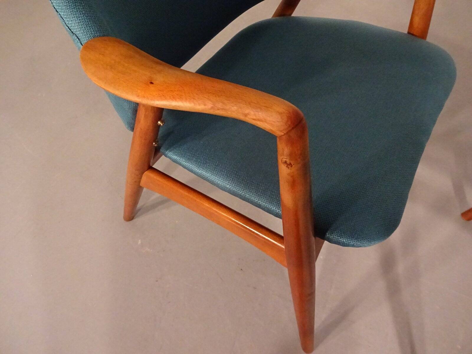 Set of Danish Beech Armchairs, 1960s