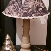 Lamp foot wood cabinetmaker color pepper abbat day jungle fabrics beige and black