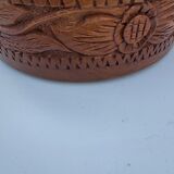 Carved wooden salad bowl