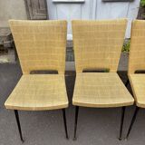 Set of 4 Colette Gueden vintage chairs from 1950.