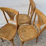 Set of 3 art deco bistro chairs