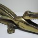 Nutcracker zoomorph alligator crocodile brass xl 35cm vintage