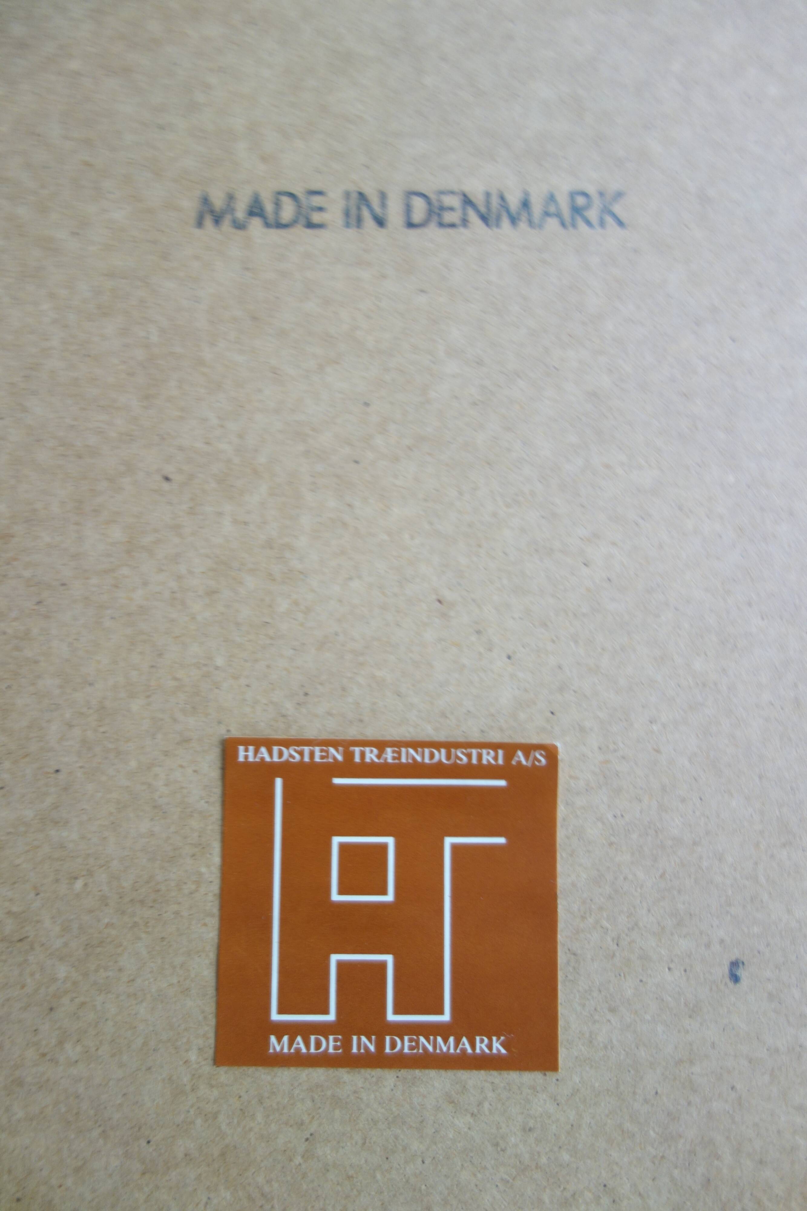 Miroir rond en teck par Hadsten Danemark 74cm