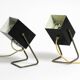 Pair of beautiful Mid Century Modern metal lamps from Kaiser Leuchten