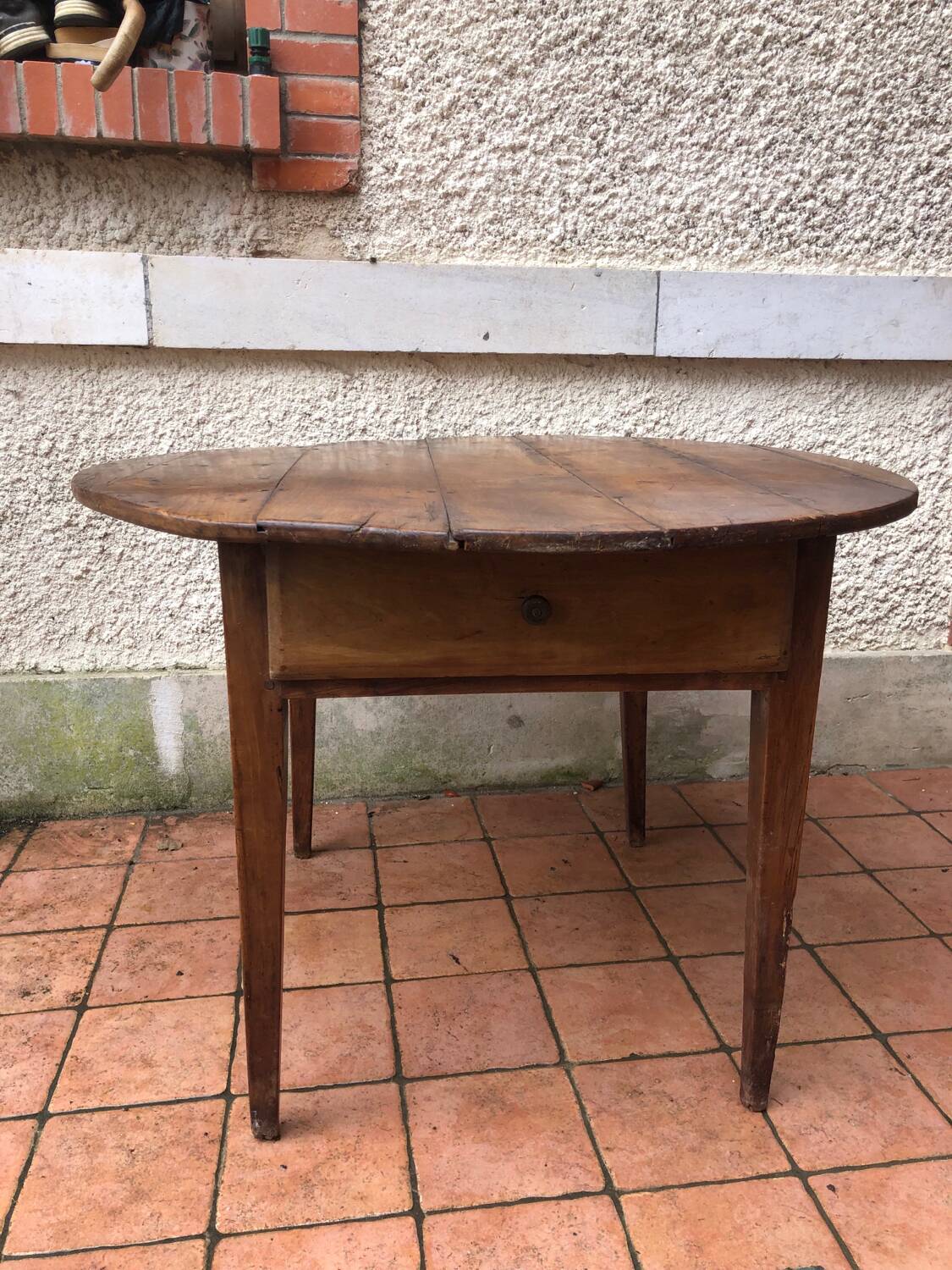 Table à manger ronde rustique