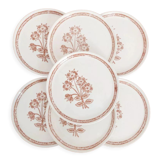 7 assiettes plates vintage