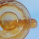 Lot salad bowl codec and 7 cups frosted amber glass sierra 70s