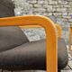 Lot Fauteuil et table Wilkhahn bois courbé 1980 vintage