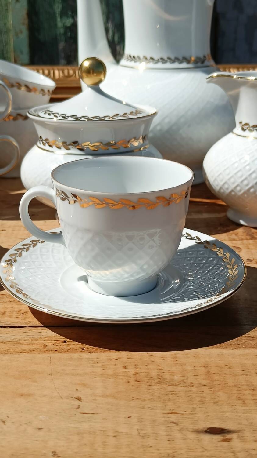 Vintage coffee service in porcelain Seltmann Weiden Bavaria –