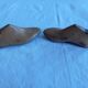 Pair of 2 children's shoe trees, handmade work, light wood, size 22