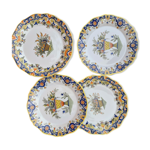 4 assiettes faïence de Desvres