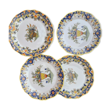 4 earthenware plates by Desvres Geo Martel