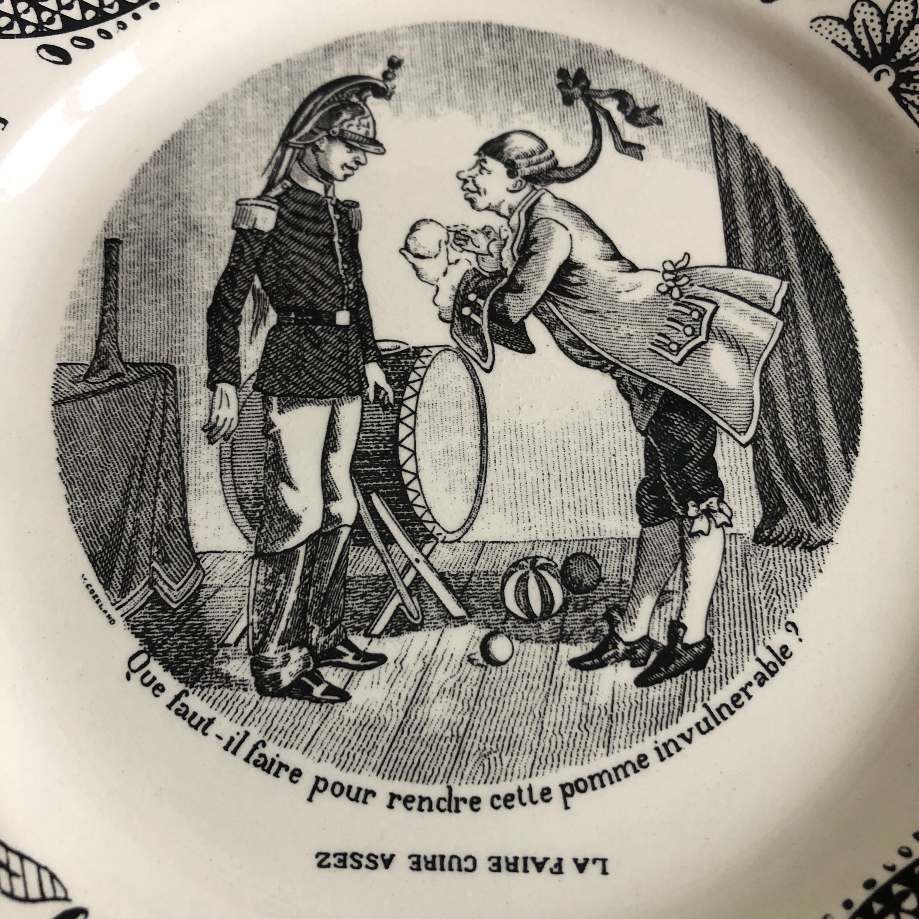 6 "guessing" talking plates - Sarreguemines