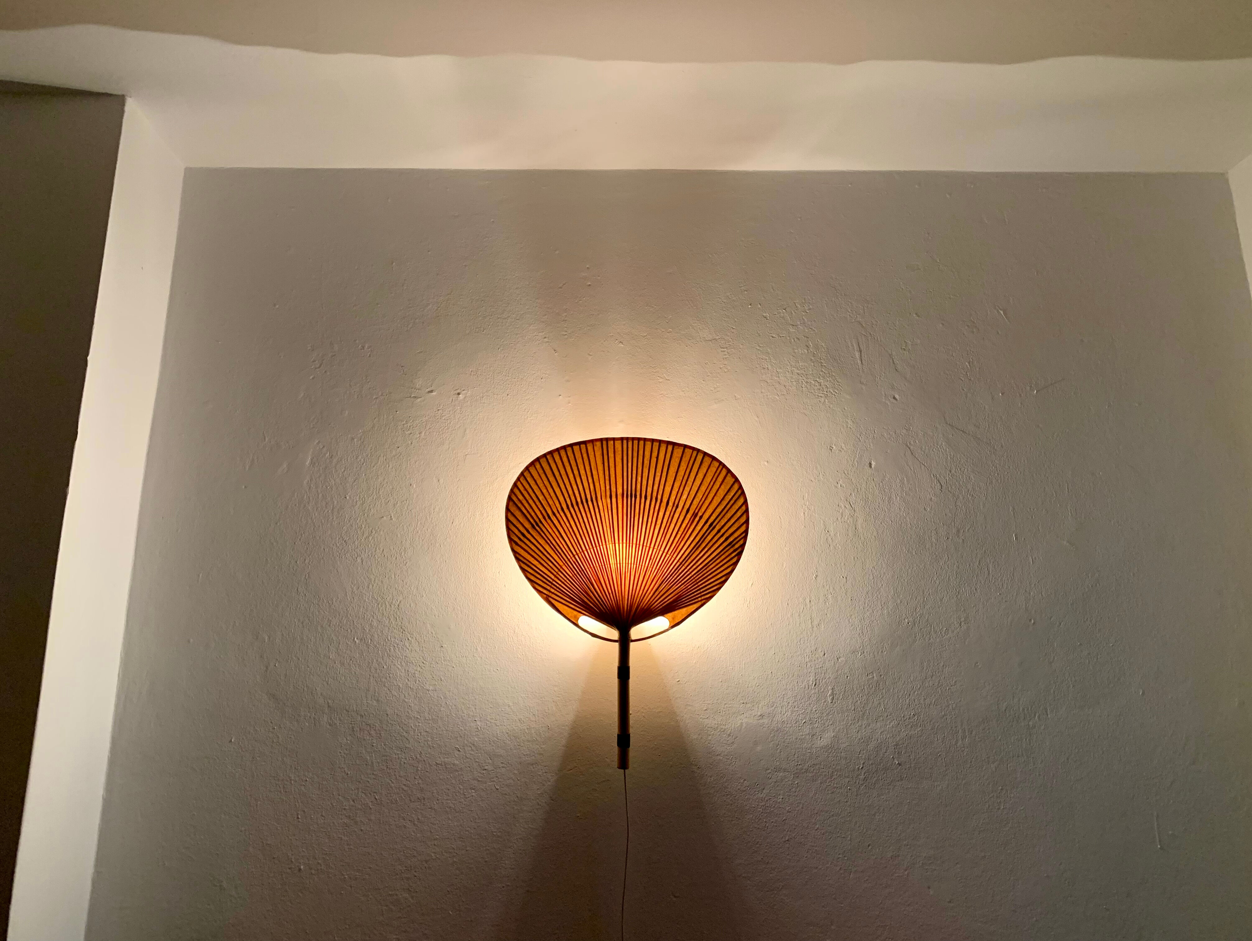 Uchiwa III bamboo wall lamp by Ingo Maurer for Design M