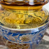 Art Deco polychrome crystal vase
