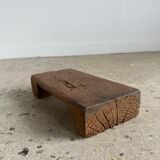 Mini Asian teak side stool blonde