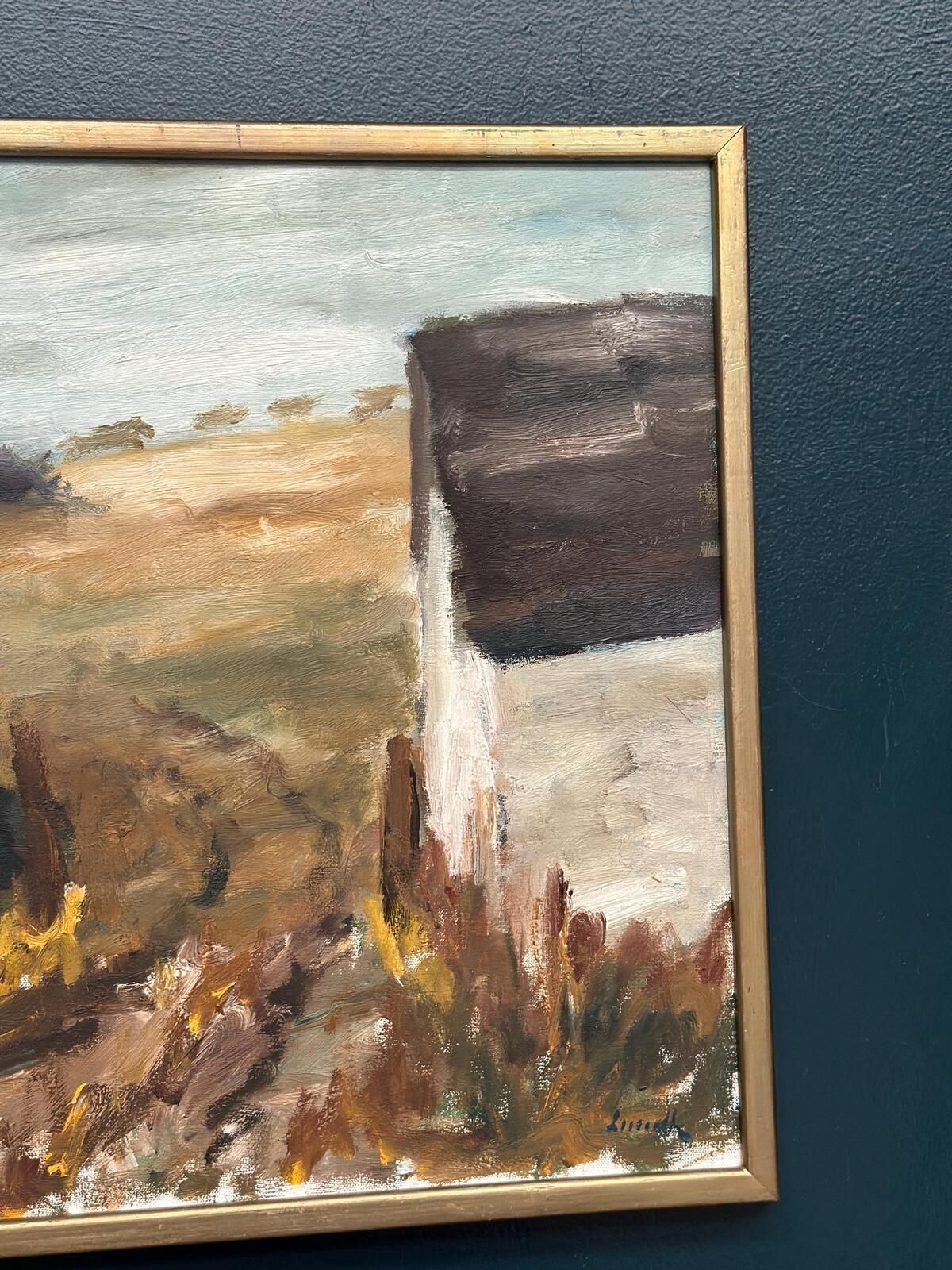 Original Swedish Oil on Canvas – “Landscape” by Bertil Lundh – Signed