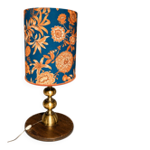 Lampe en laiton et abat-jour Casal