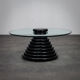 Table basse sculpturale italienne postmoderne rare, années 1980