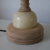 Lamp foot marble and wood 400mm (without lampshade)