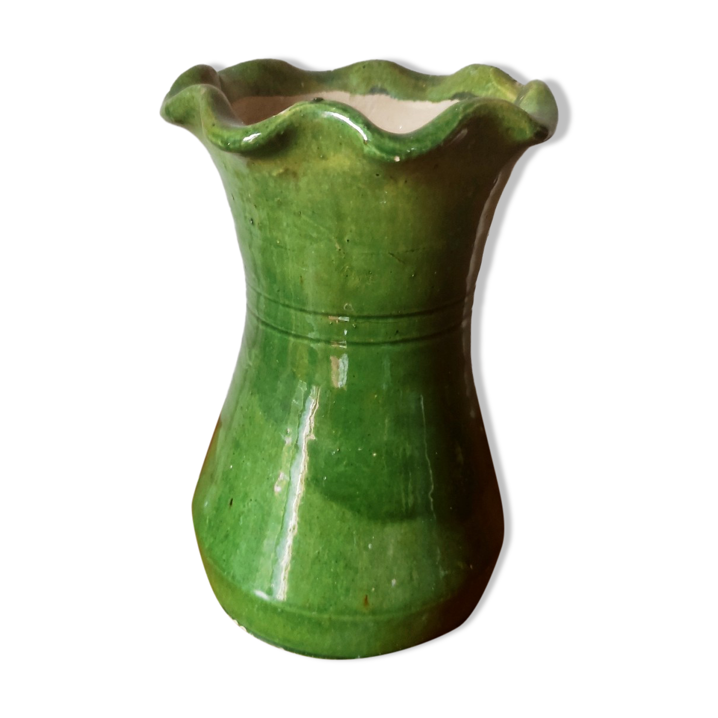 Glazed terracotta vase