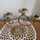 3-spoke brass candle holder
