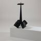 Vintage mid-century geometric brutalist floor candle holder.