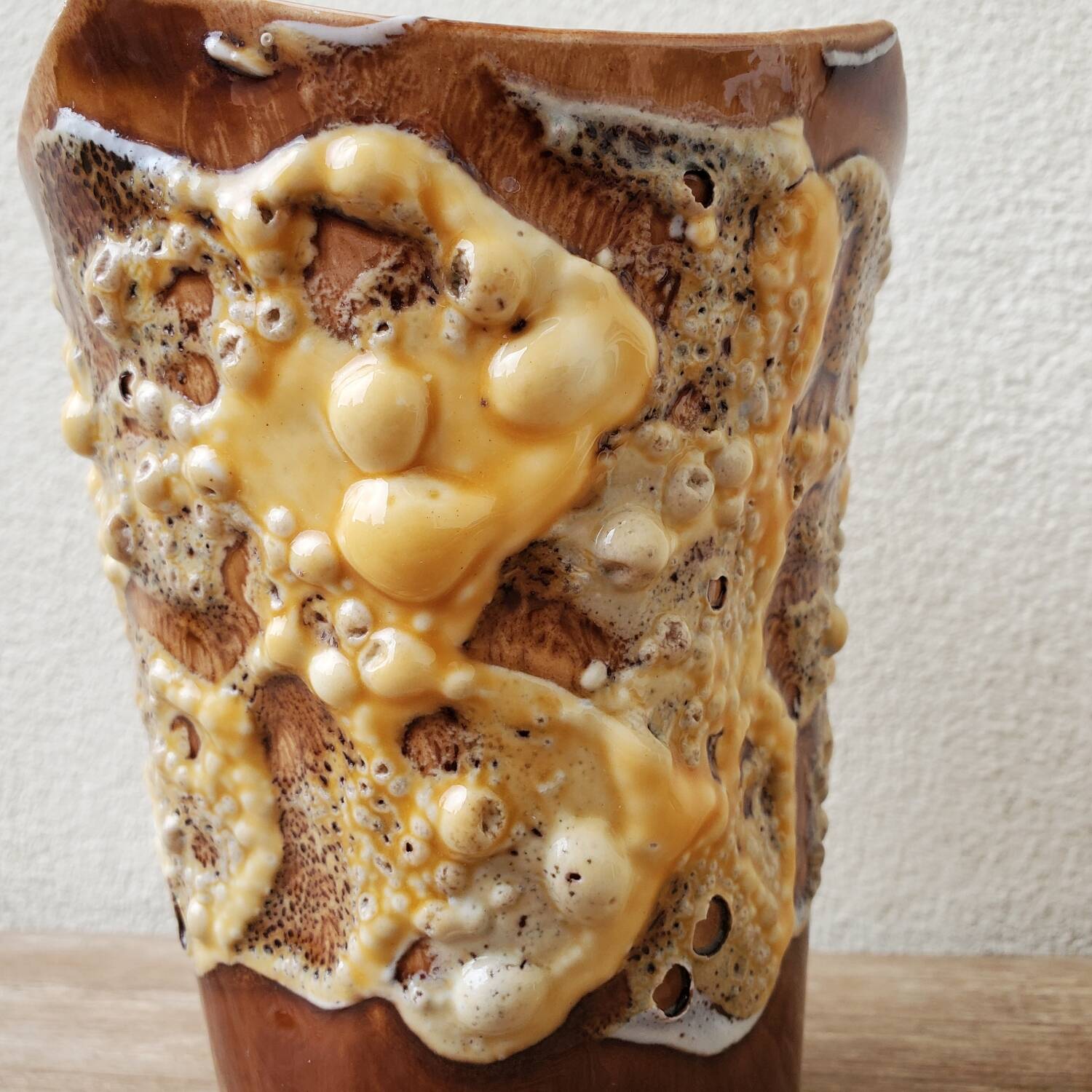 Fat Lava vintage ceramic vase