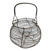 Vintage artisanal egg or salad basket