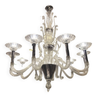 Chandelier / Barovier & Toso Chandelier, Blown Glass, 60s - Italy