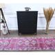 1970s Turkish handmade wool purple runner rug 76x340