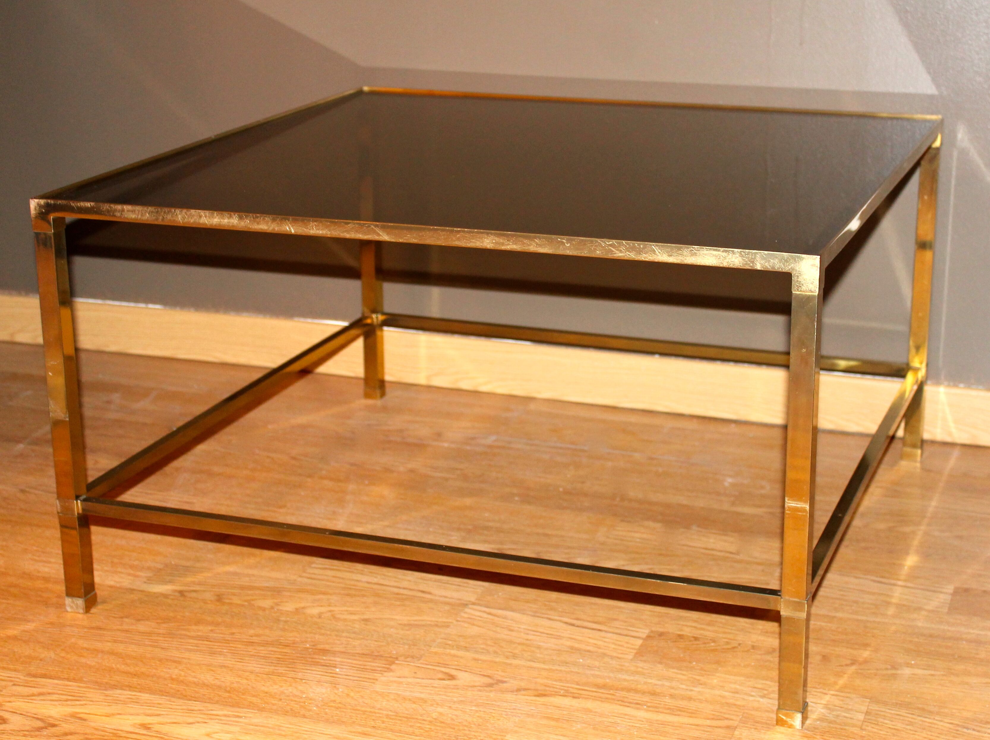 Set of 2 tables 60s/70s vintage brass