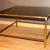 Set de 2 tables basses en laiton vintage 60/70