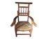 Beau fauteuil ancien au dossier haussable et assise en paille