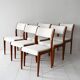 Set of 6 1960s Scandinavian teak dining chairs