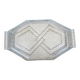 Vintage transparent glass platter in Art Deco style.
