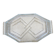 Vintage transparent glass platter in Art Deco style.