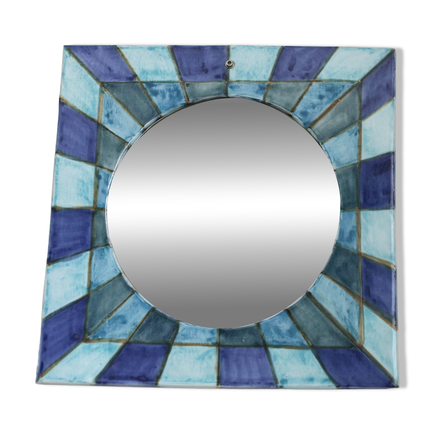 vintage ceramic mirror and design, 1970s