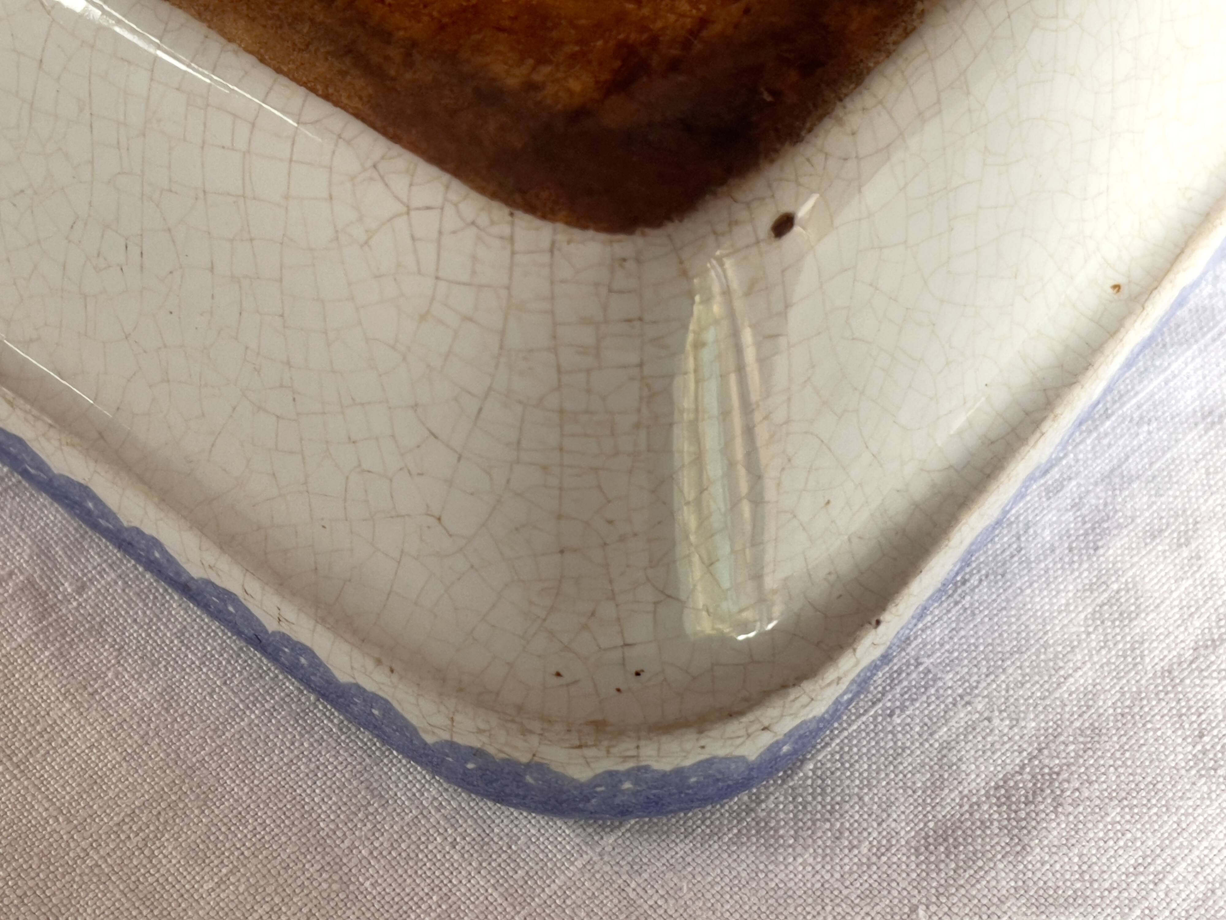 Antique and rare emile henry oven dish with hb henriot quimper decoration 1950