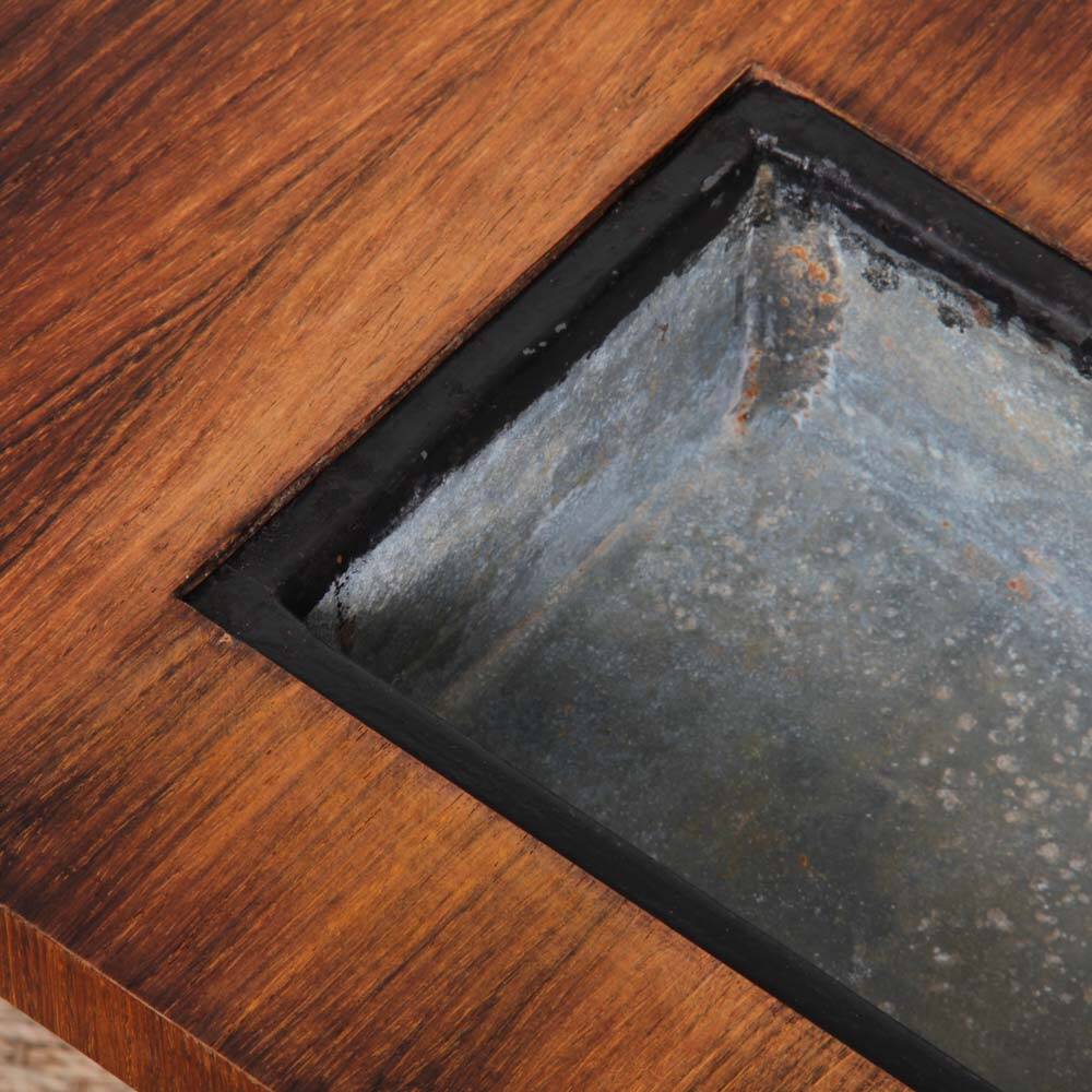 Vintage coffee table in rosewood with a planter, 1960.