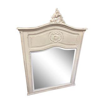 Large wooden fireplace mirror 124x174cm