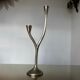 Modernist candle holder in solid bronze 1970