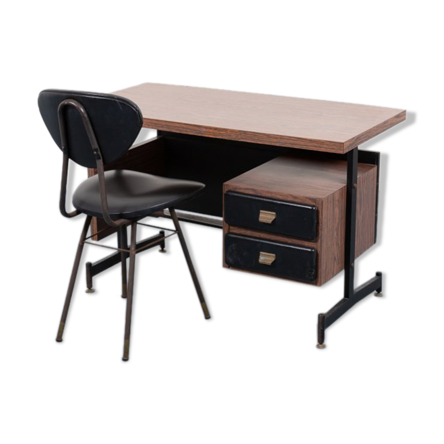 Italian desk with mid-century chair from the 1960s
