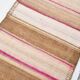 Light Brown Pink Striped Pattern Vintage Runner Rug, 77x350Cm