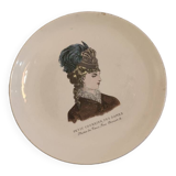 Gien earthenware advertising plate